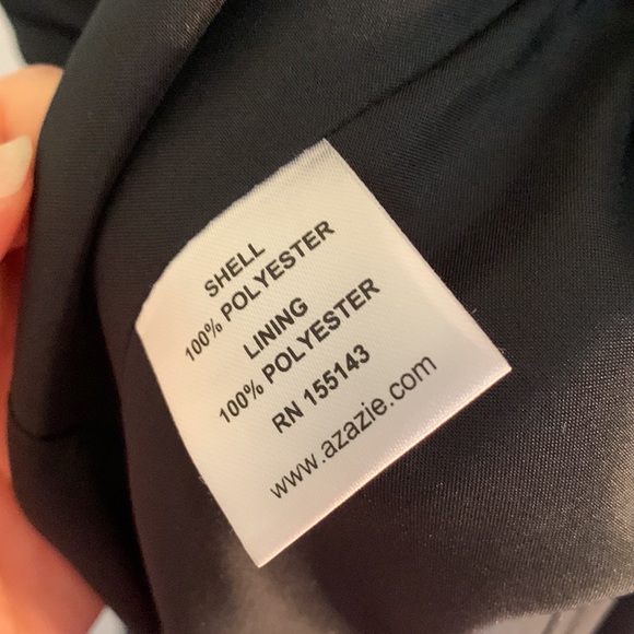 AZAZIE Ginger Pleat Front Empire Waist Chiffon Halter Gown - Picture 8 of 9